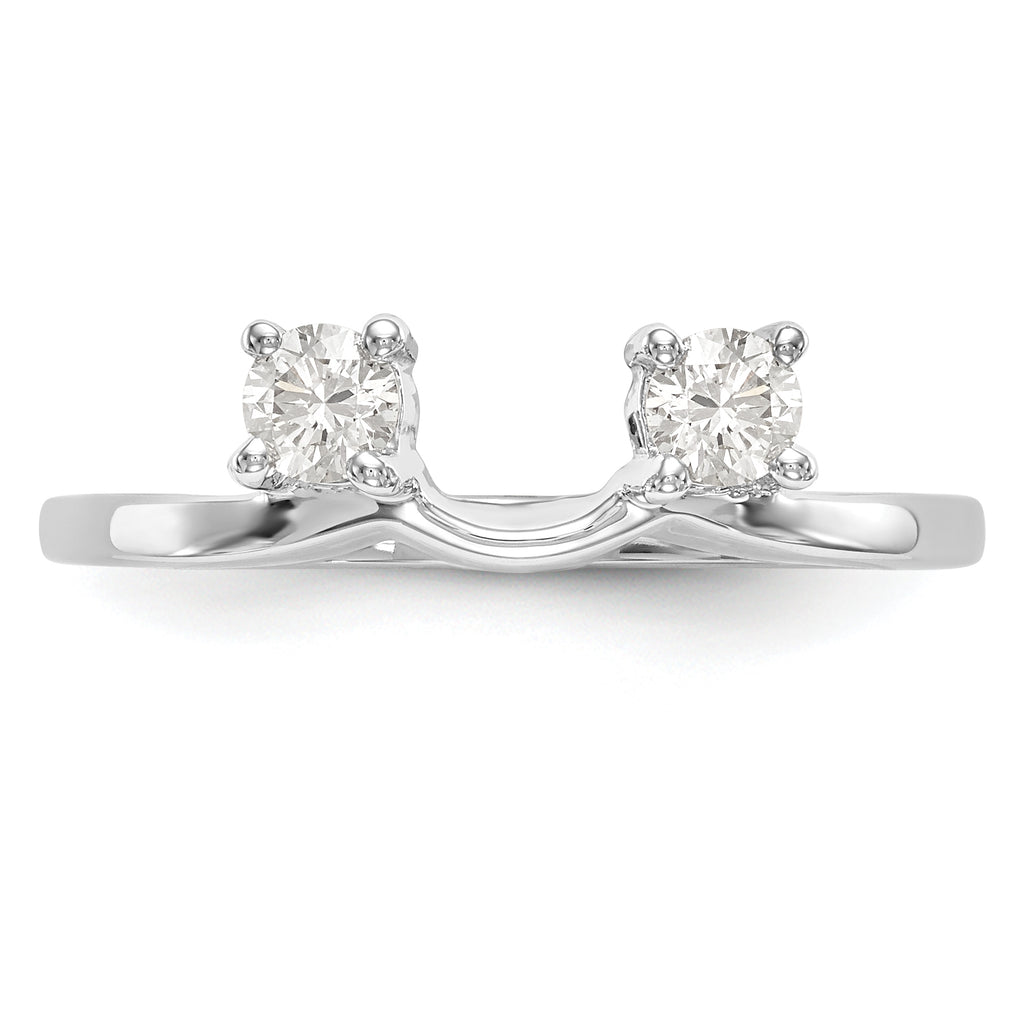14k White Gold 1/4 carat Lab Grown Diamond VS/SI+ G+ Complete Ring Wrap