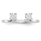 14k White Gold 1/4 carat Lab Grown Diamond VS/SI+ G+ Complete Ring Wrap