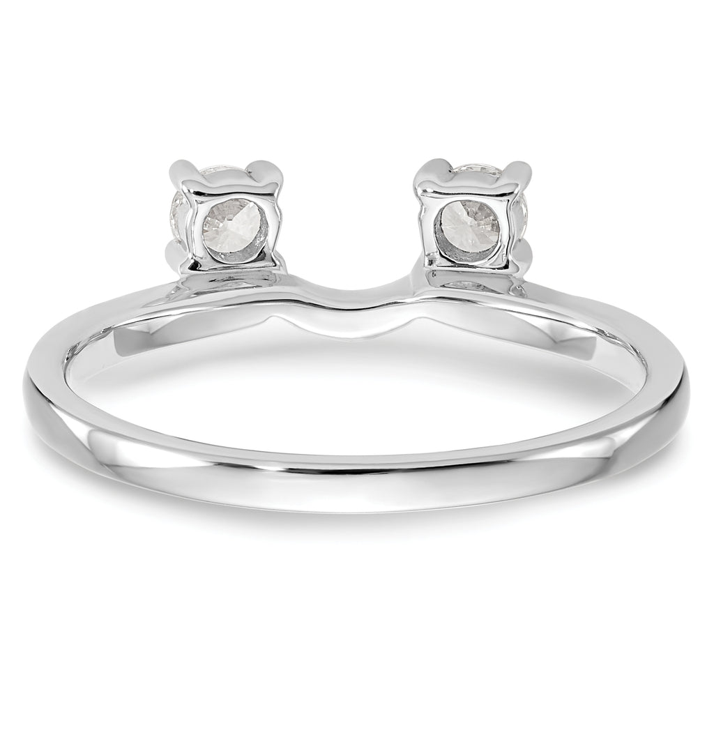 14k White Gold 1/4 carat Lab Grown Diamond VS/SI+ G+ Complete Ring Wrap