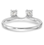 14k White Gold 1/4 carat Lab Grown Diamond VS/SI+ G+ Complete Ring Wrap