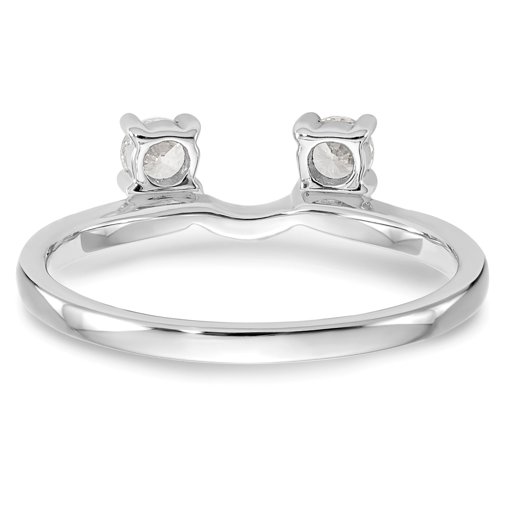 14k White Gold 1/4 carat Lab Grown Diamond VS/SI+ G+ Complete Ring Wrap