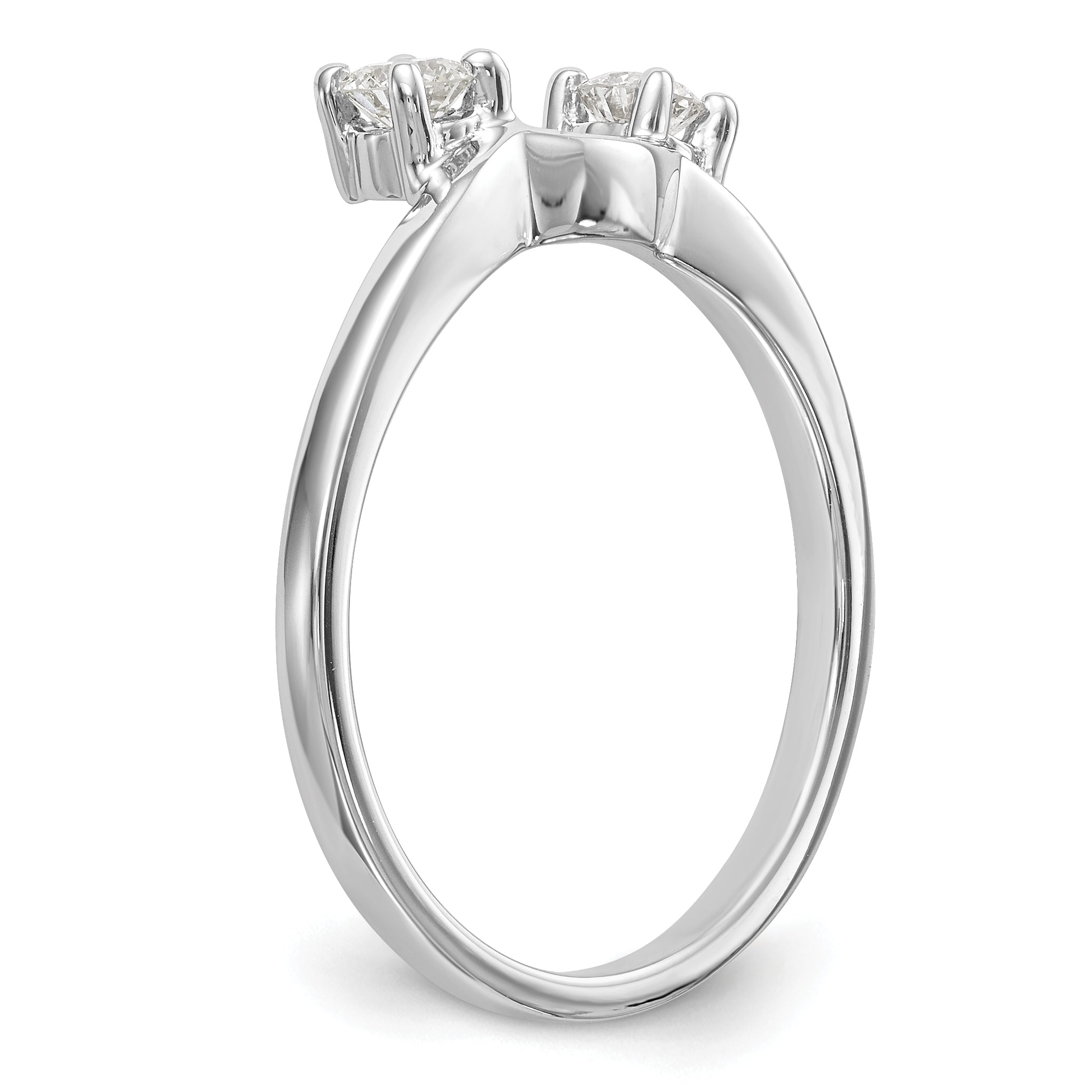 14k White Gold 1/4 carat Lab Grown Diamond VS/SI+ G+ Complete Ring Wrap