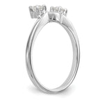 14k White Gold 1/4 carat Lab Grown Diamond VS/SI+ G+ Complete Ring Wrap