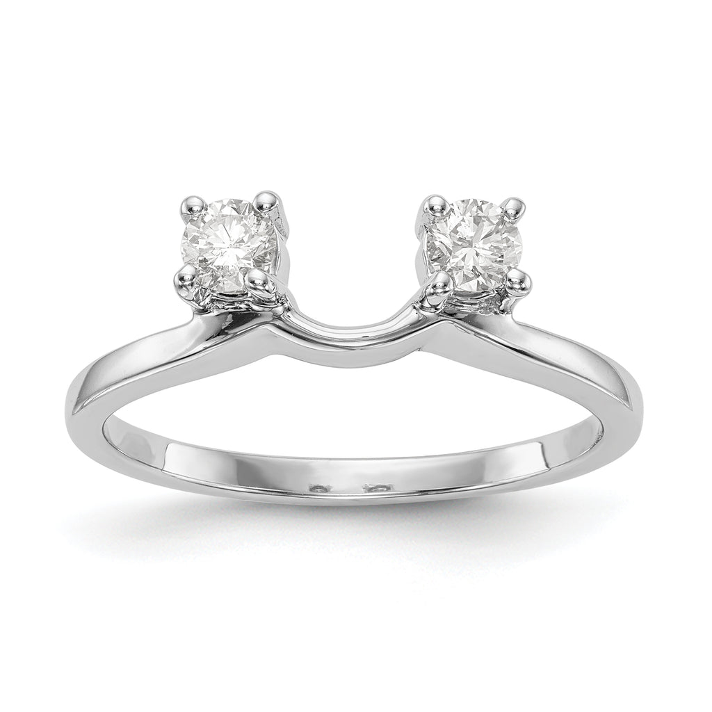 14k White Gold 1/4 carat Lab Grown Diamond VS/SI+ G+ Complete Ring Wrap