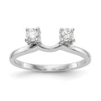 14k White Gold 1/4 carat Lab Grown Diamond VS/SI+ G+ Complete Ring Wrap