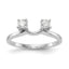 14k White Gold 1/4 carat Lab Grown Diamond VS/SI+ G+ Complete Ring Wrap