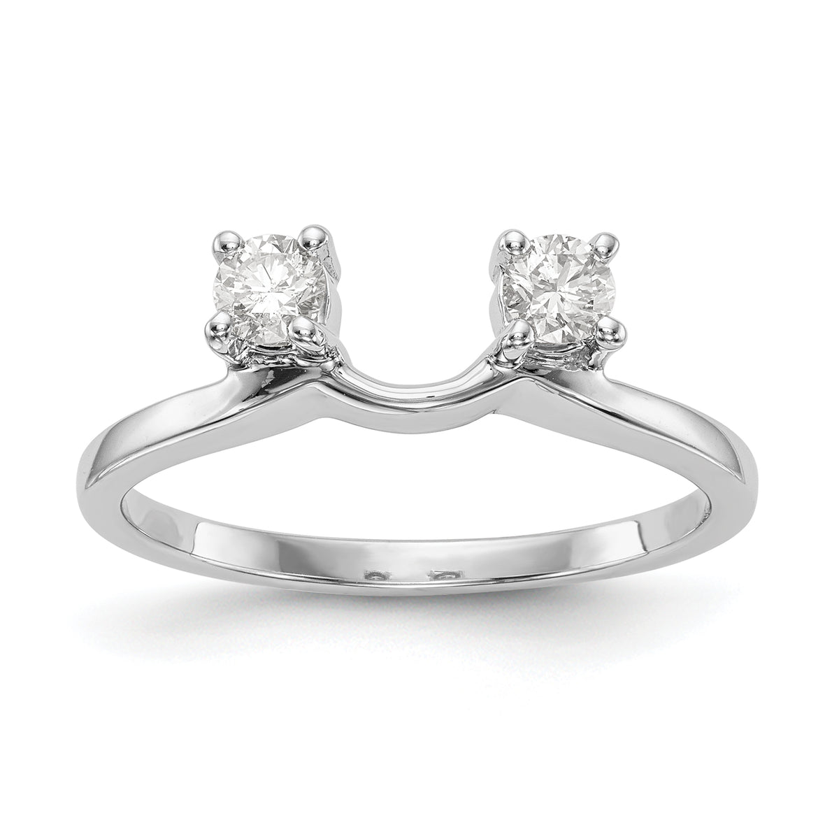 14k White Gold 1/4 carat Lab Grown Diamond VS/SI+ G+ Complete Ring Wrap