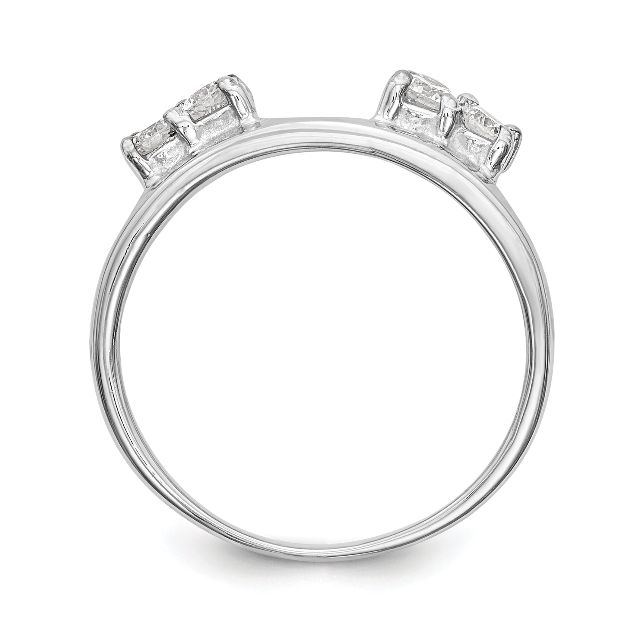 14k White Gold 1/3 carat Lab Grown Diamond VS/SI+ G+ Complete Ring Wrap Secondary image