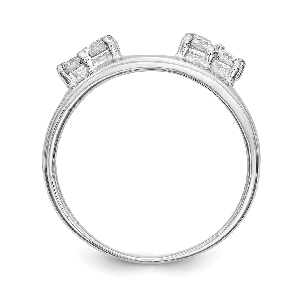 14k White Gold 1/3 carat Lab Grown Diamond VS/SI+ G+ Complete Ring Wrap