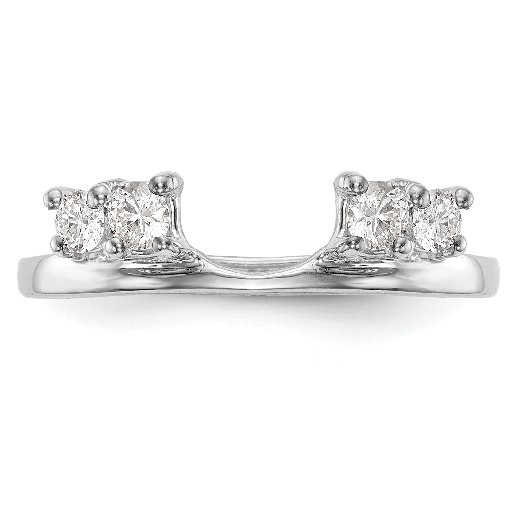 14k White Gold 1/3 carat Lab Grown Diamond VS/SI+ G+ Complete Ring Wrap