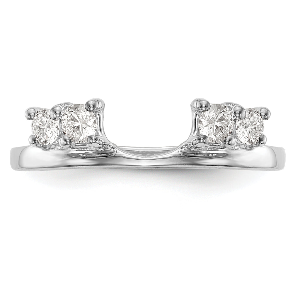 14k White Gold 1/3 carat Lab Grown Diamond VS/SI+ G+ Complete Ring Wrap