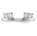 14k White Gold 1/3 carat Lab Grown Diamond VS/SI+ G+ Complete Ring Wrap