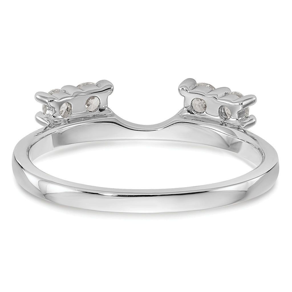 14k White Gold 1/3 carat Lab Grown Diamond VS/SI+ G+ Complete Ring Wrap