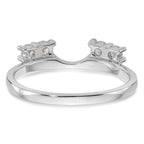 14k White Gold 1/3 carat Lab Grown Diamond VS/SI+ G+ Complete Ring Wrap