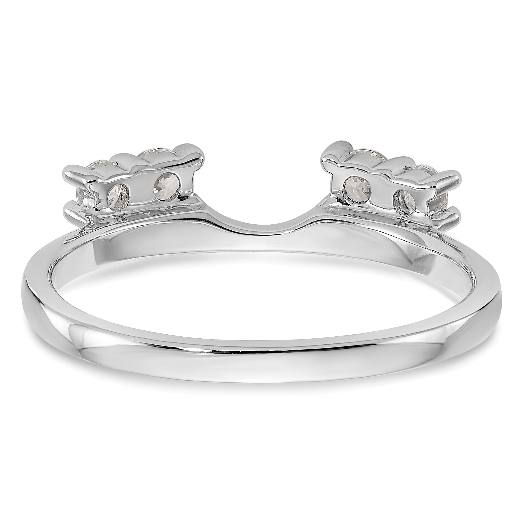14k White Gold 1/3 carat Lab Grown Diamond VS/SI+ G+ Complete Ring Wrap