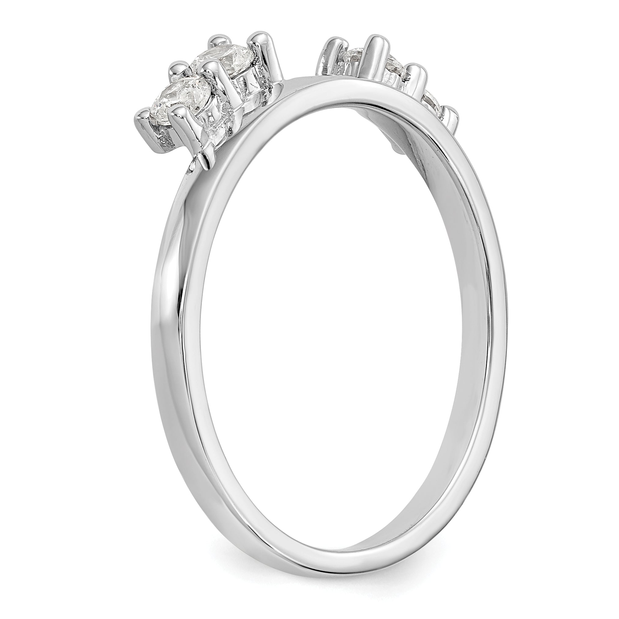 14k White Gold 1/3 carat Lab Grown Diamond VS/SI+ G+ Complete Ring Wrap