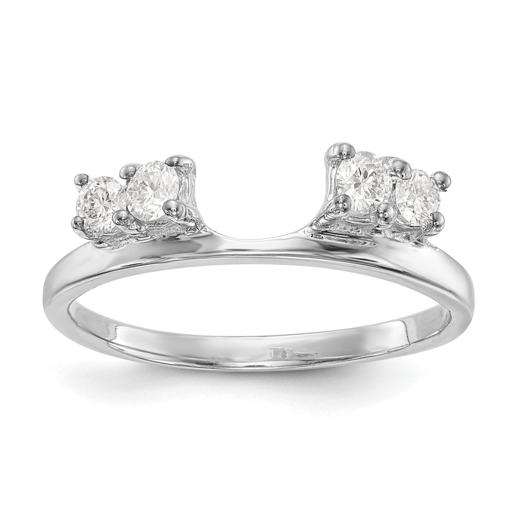 14k White Gold 1/3 carat Lab Grown Diamond VS/SI+ G+ Complete Ring Wrap