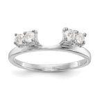 14k White Gold 1/3 carat Lab Grown Diamond VS/SI+ G+ Complete Ring Wrap