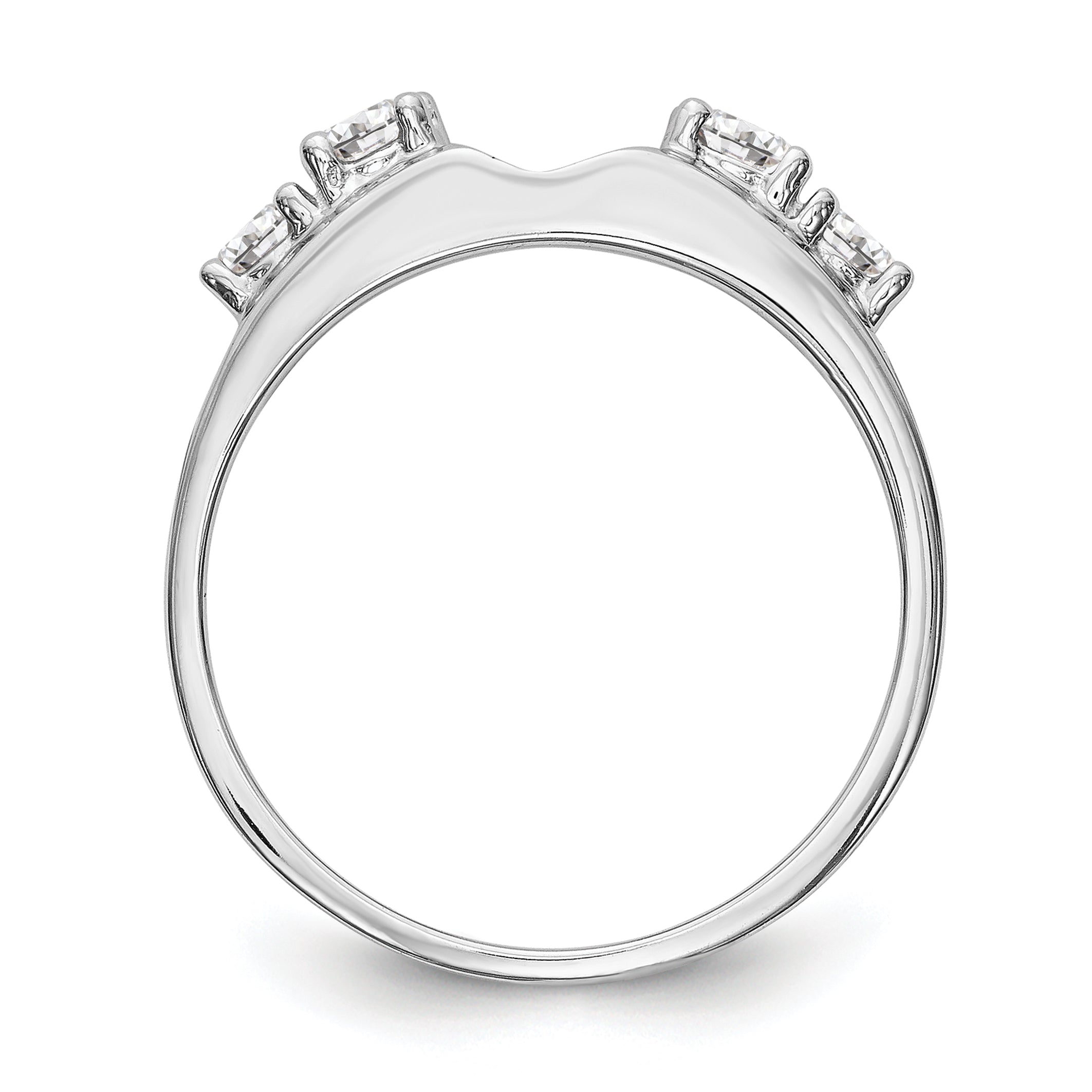 14k White Gold 1/2 carat Lab Grown Diamond VS/SI+ G+ Complete Ring Wrap Secondary image