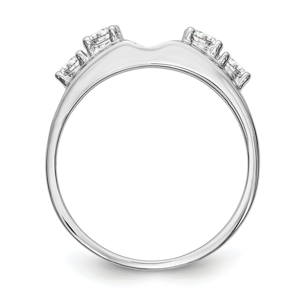 14k White Gold 1/2 carat Lab Grown Diamond VS/SI+ G+ Complete Ring Wrap