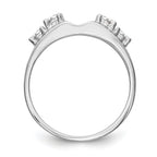 14k White Gold 1/2 carat Lab Grown Diamond VS/SI+ G+ Complete Ring Wrap