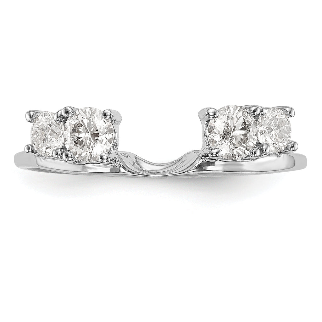 14k White Gold 1/2 carat Lab Grown Diamond VS/SI+ G+ Complete Ring Wrap