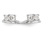 14k White Gold 1/2 carat Lab Grown Diamond VS/SI+ G+ Complete Ring Wrap
