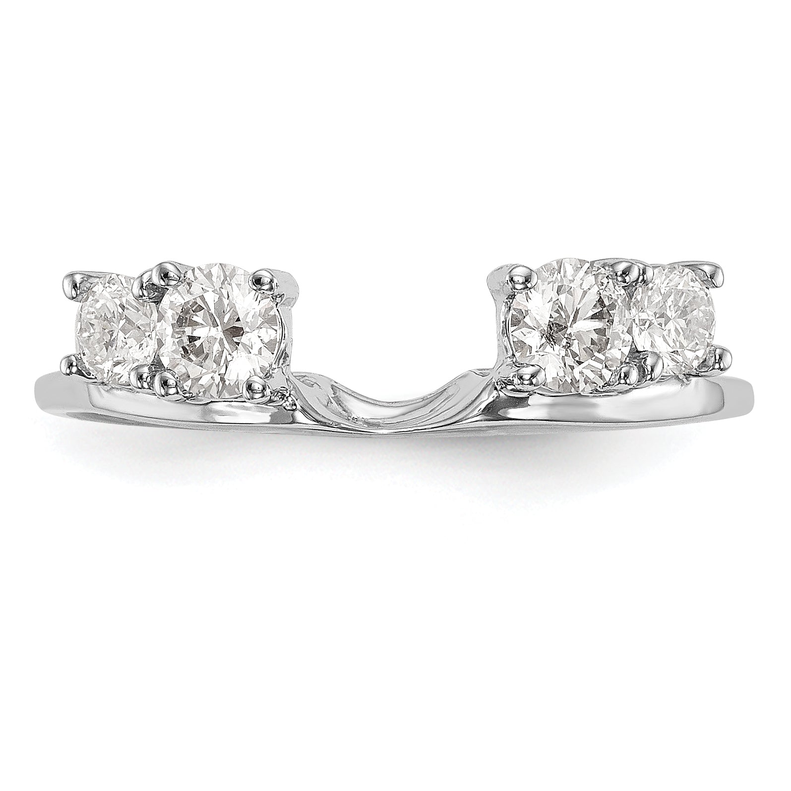 14k White Gold 1/2 carat Lab Grown Diamond VS/SI+ G+ Complete Ring Wrap