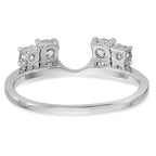 14k White Gold 1/2 carat Lab Grown Diamond VS/SI+ G+ Complete Ring Wrap