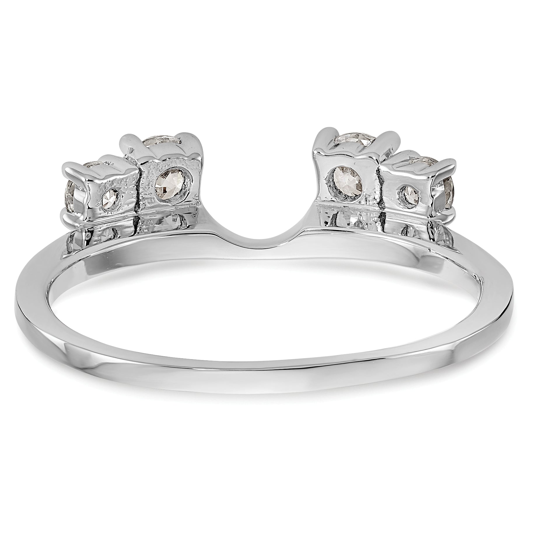 14k White Gold 1/2 carat Lab Grown Diamond VS/SI+ G+ Complete Ring Wrap