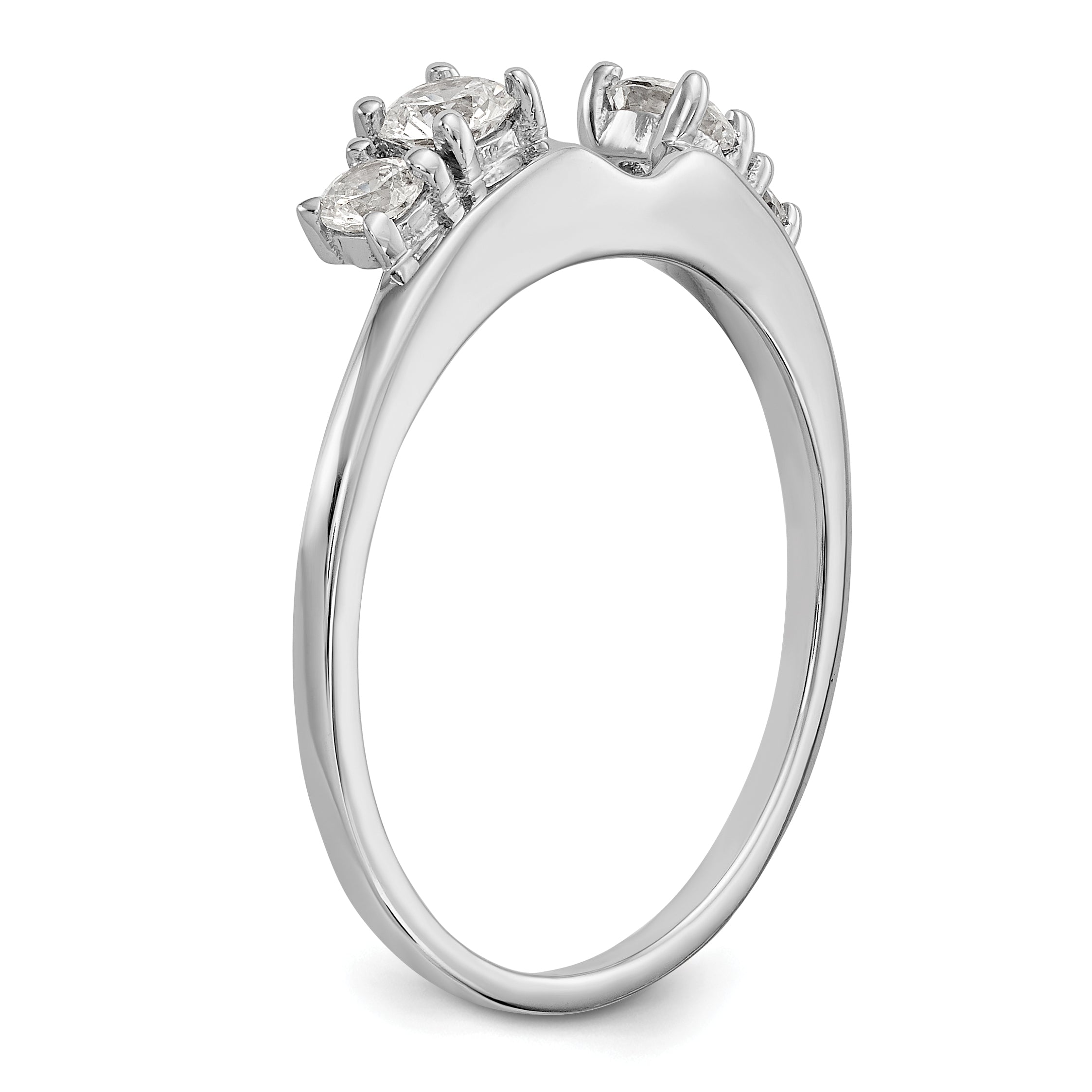 14k White Gold 1/2 carat Lab Grown Diamond VS/SI+ G+ Complete Ring Wrap