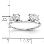 14k White Gold 1/2 carat Lab Grown Diamond VS/SI+ G+ Complete Ring Wrap