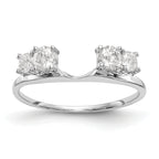 14k White Gold 1/2 carat Lab Grown Diamond VS/SI+ G+ Complete Ring Wrap
