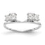 14k White Gold 1/2 carat Lab Grown Diamond VS/SI+ G+ Complete Ring Wrap