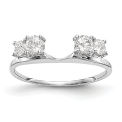 14k White Gold 1/2 carat Lab Grown Diamond VS/SI+ G+ Complete Ring Wrap