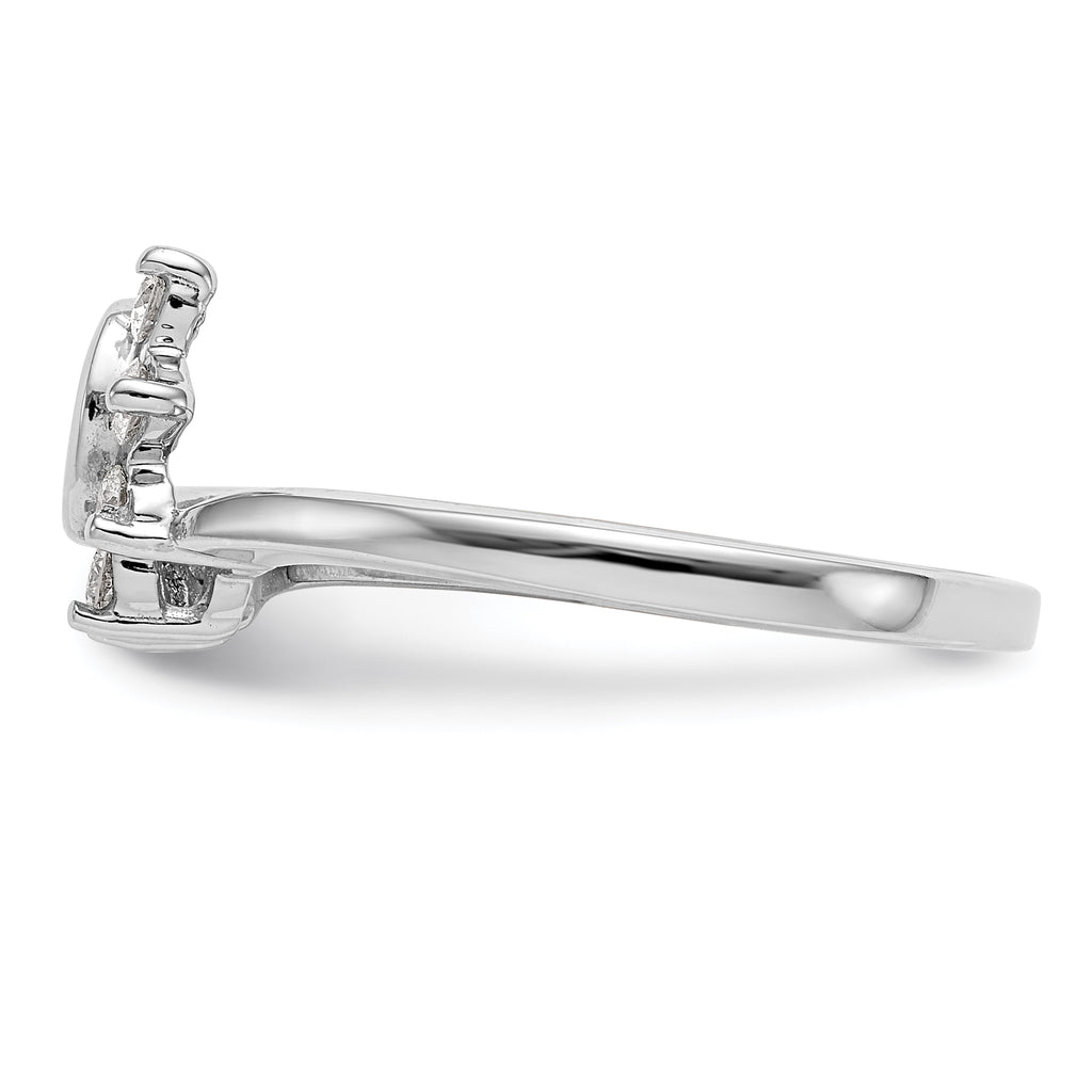 14k White Gold 1/6 carat Lab Grown Diamond VS/SI+ G+ Complete Ring Wrap