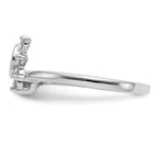 14k White Gold 1/6 carat Lab Grown Diamond VS/SI+ G+ Complete Ring Wrap