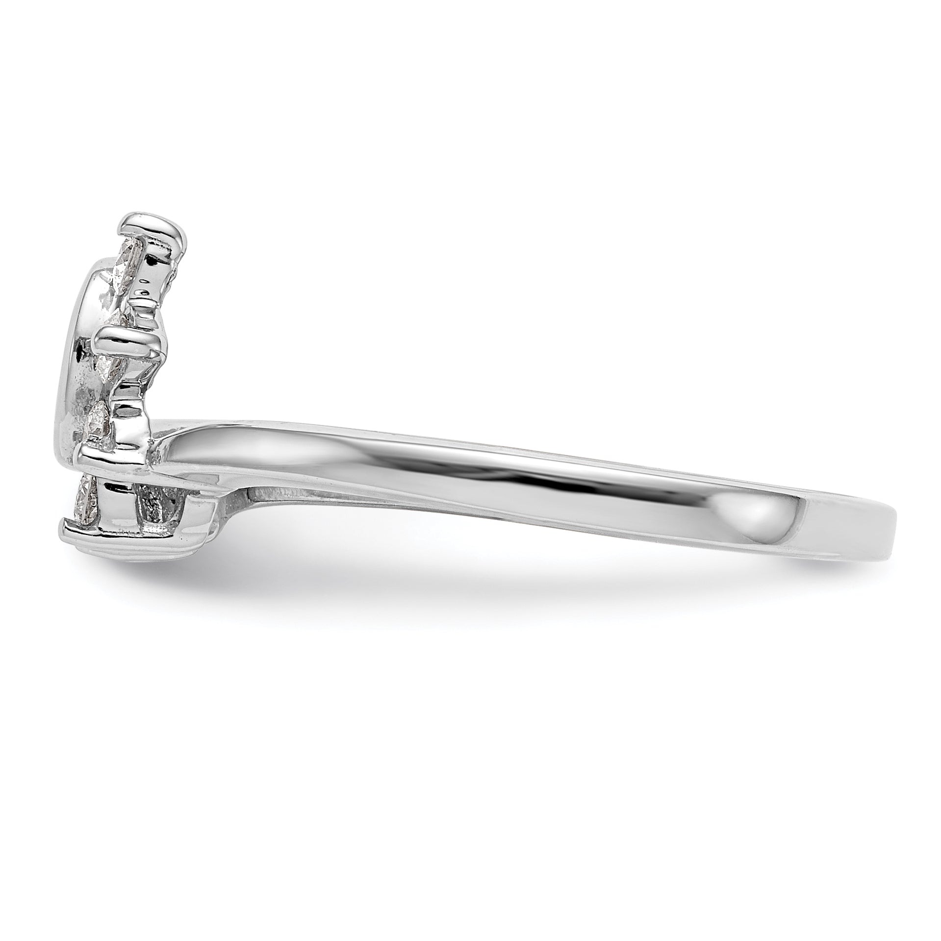 14k White Gold 1/6 carat Lab Grown Diamond VS/SI+ G+ Complete Ring Wrap