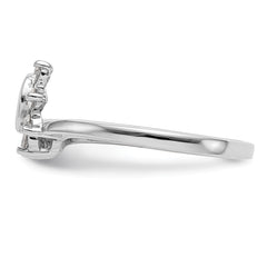 14k White Gold 1/6 carat Lab Grown Diamond VS/SI+ G+ Complete Ring Wrap