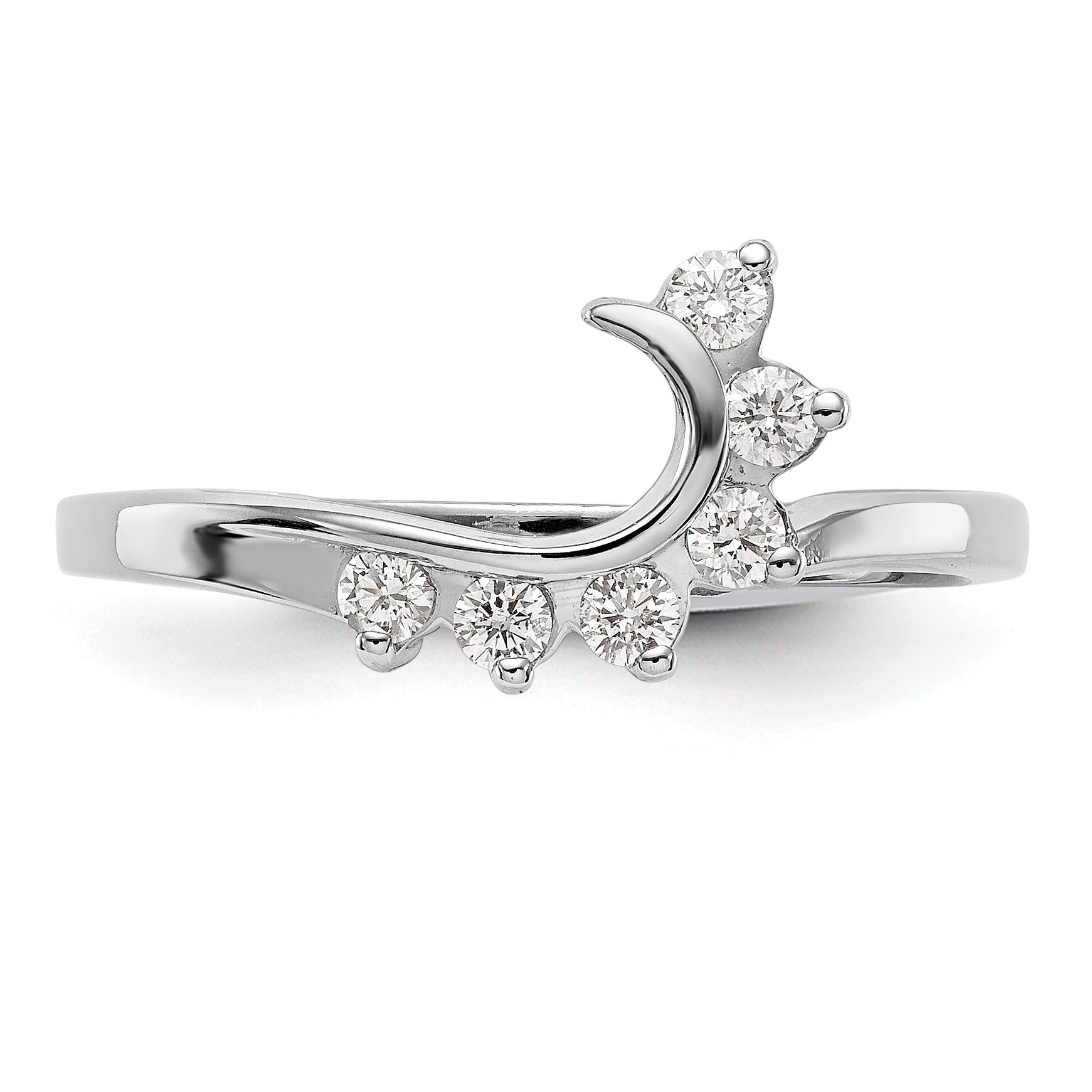 14k White Gold 1/6 carat Lab Grown Diamond VS/SI+ G+ Complete Ring Wrap
