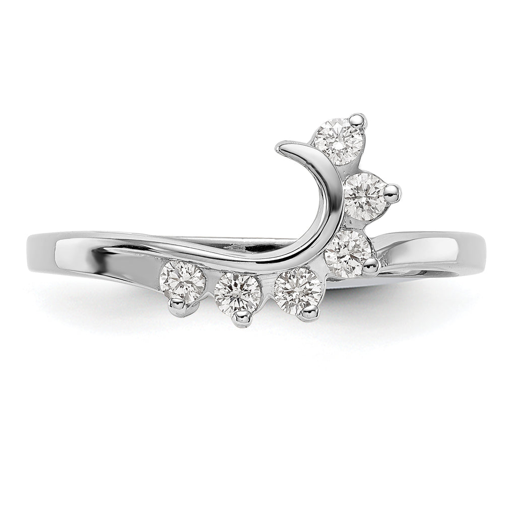 14k White Gold 1/6 carat Lab Grown Diamond VS/SI+ G+ Complete Ring Wrap