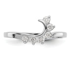 14k White Gold 1/6 carat Lab Grown Diamond VS/SI+ G+ Complete Ring Wrap