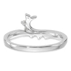 14k White Gold 1/6 carat Lab Grown Diamond VS/SI+ G+ Complete Ring Wrap