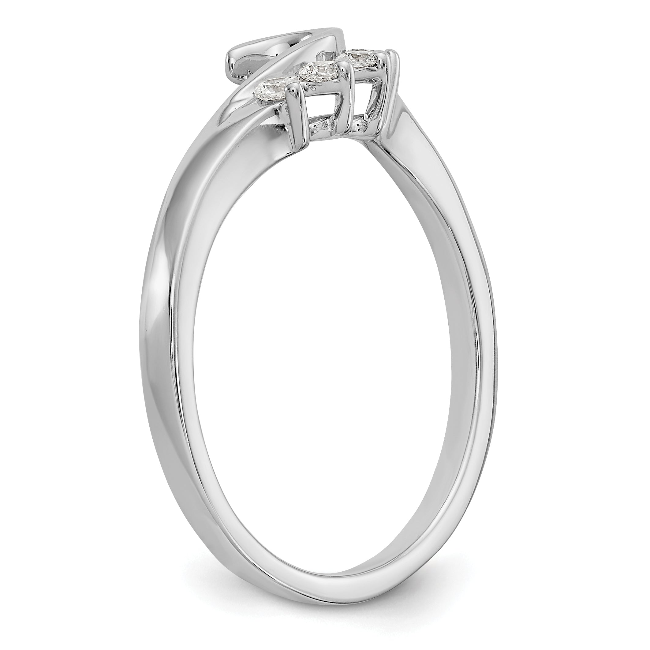 14k White Gold 1/6 carat Lab Grown Diamond VS/SI+ G+ Complete Ring Wrap
