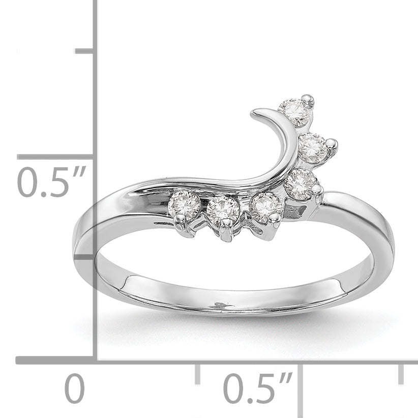 14k White Gold 1/6 carat Lab Grown Diamond VS/SI+ G+ Complete Ring Wrap
