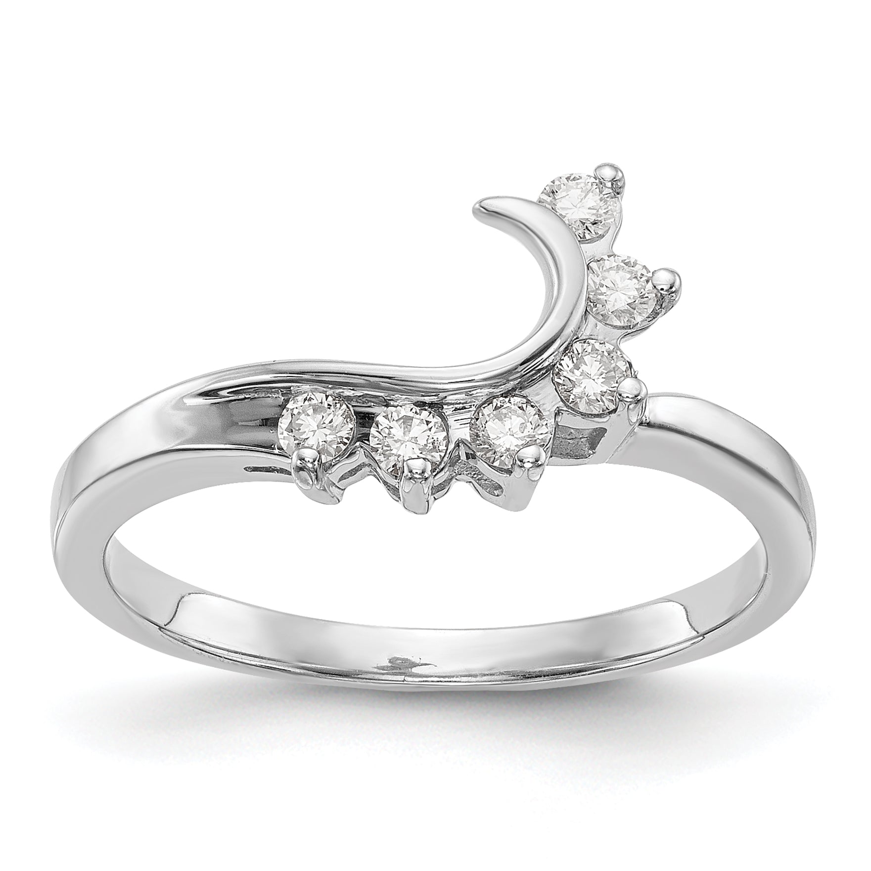14k White Gold 1/6 carat Lab Grown Diamond VS/SI+ G+ Complete Ring Wrap