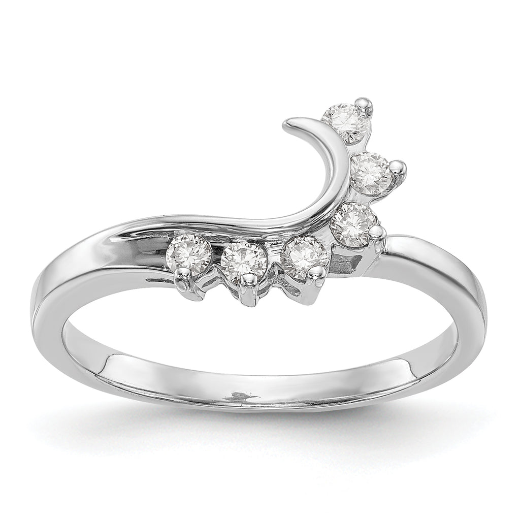 14k White Gold 1/6 carat Lab Grown Diamond VS/SI+ G+ Complete Ring Wrap