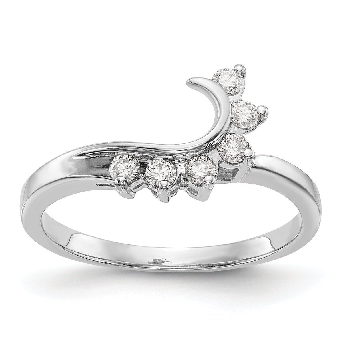 14k White Gold 1/6 carat Lab Grown Diamond VS/SI+ G+ Complete Ring Wrap