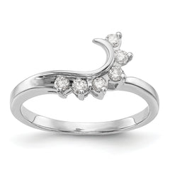 14k White Gold 1/6 carat Lab Grown Diamond VS/SI+ G+ Complete Ring Wrap