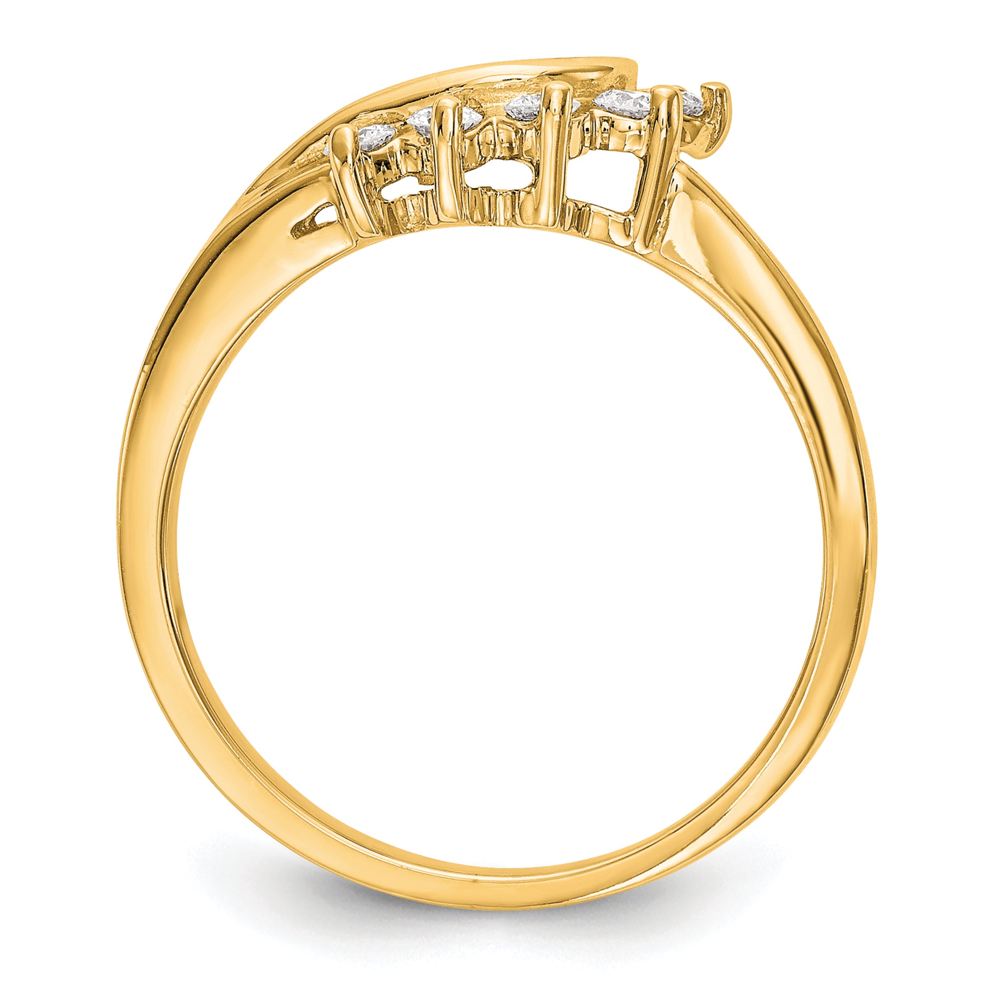 14k 1/6 carat Lab Grown Diamond VS/SI+ G+ Complete Ring Wrap Secondary image
